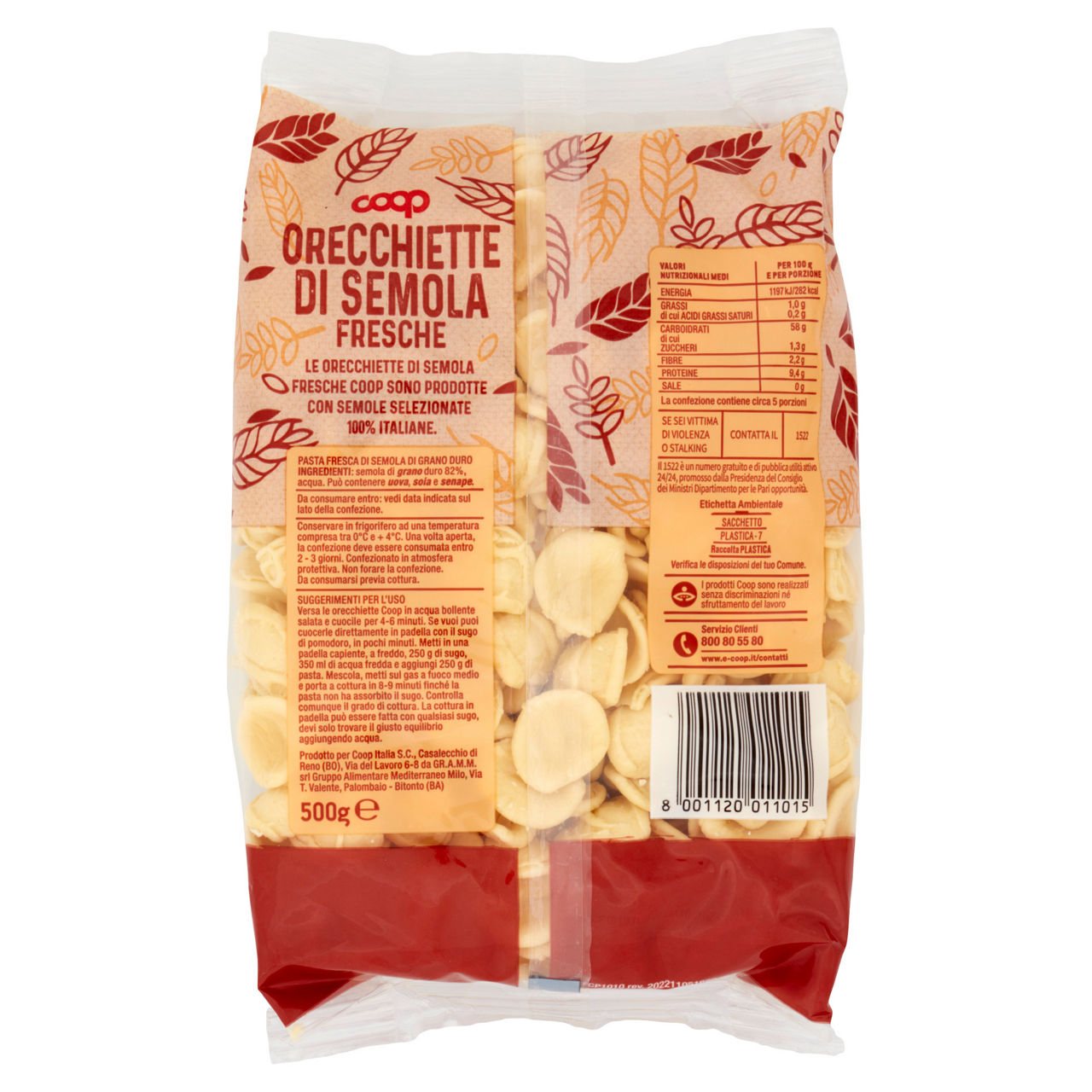 Pasta fresca orecchiette di semola 500 gr - Immagine 11