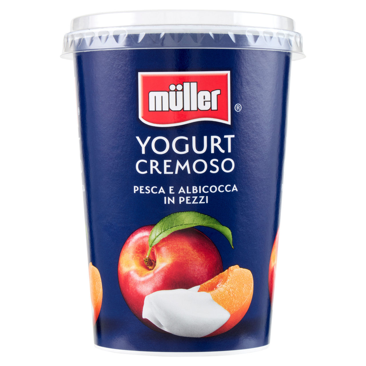 Yogurt cremoso con pesca e albicocca in pezzi 500 gr - Immagine 01