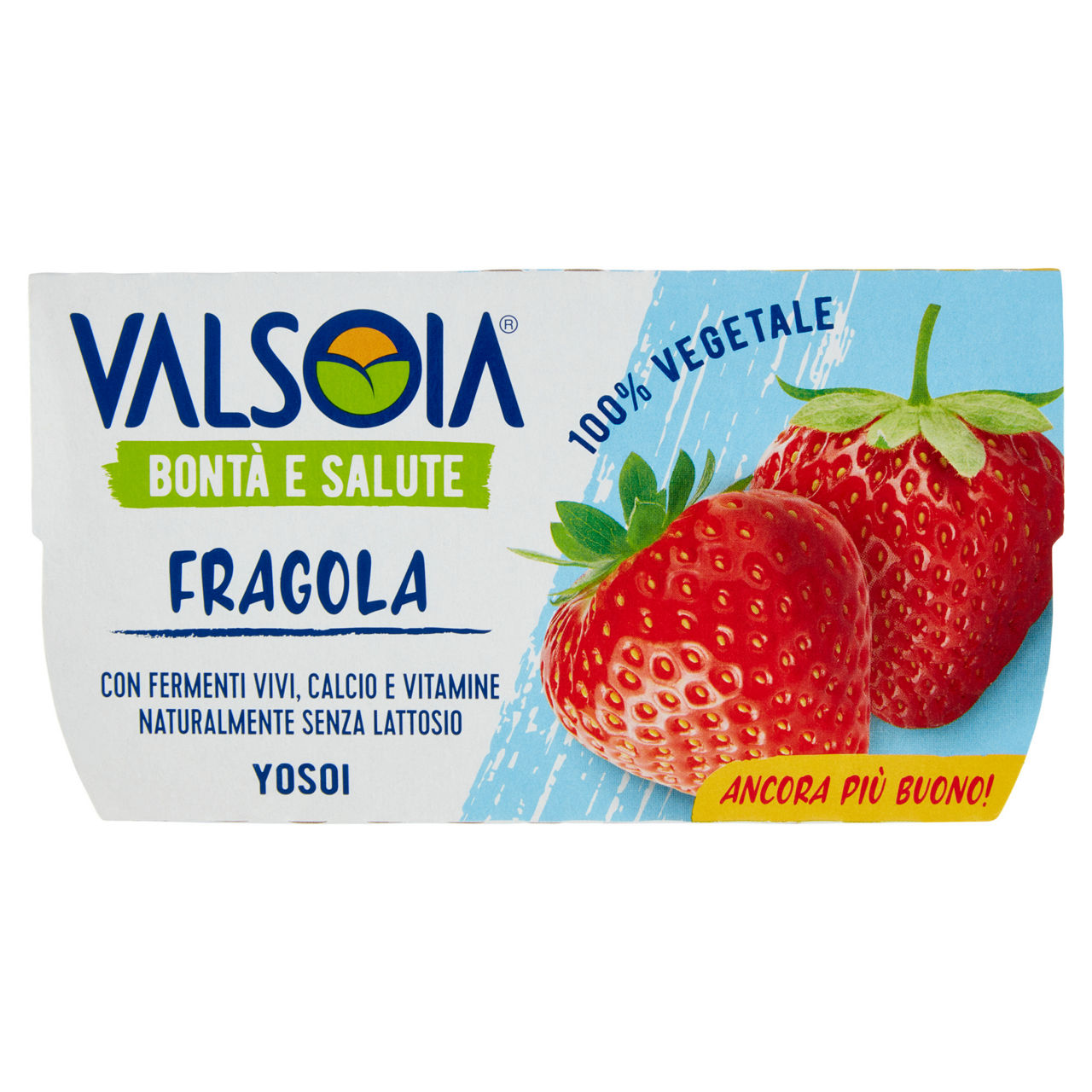 Yogurt di soia alla fragola 2 pz da 125 gr - Immagine 01
