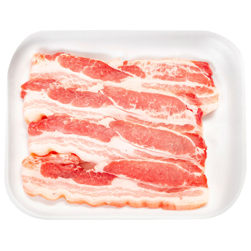 Pancetta di suino a fette