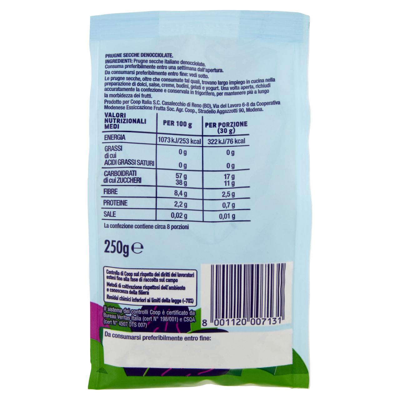 Prugne secche denocciolate 250 gr - Immagine 41