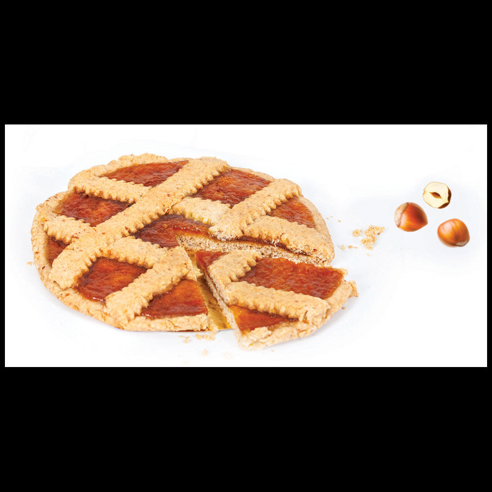 Crostata bio di farro con nocciole e albicocche 300 gr - Immagine 01
