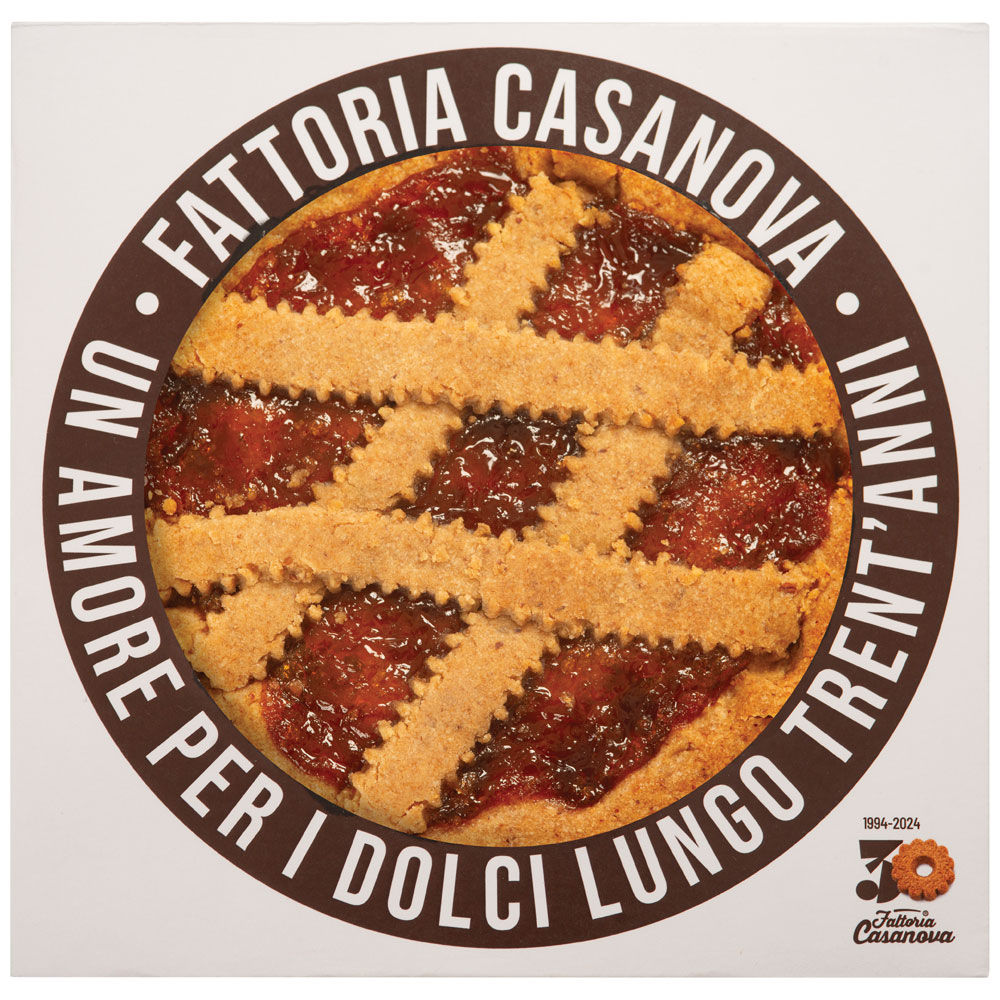 Crostata bio di farro con nocciole e albicocche 300 gr