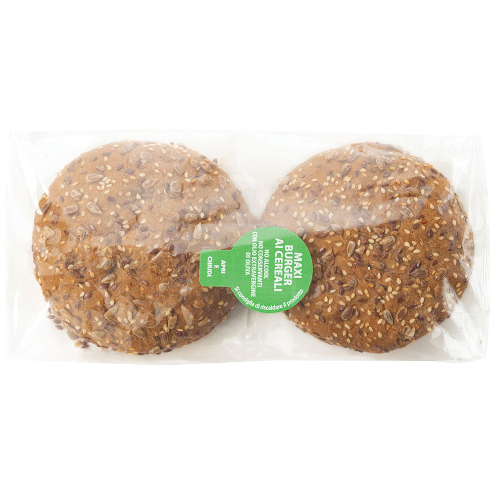 Maxiburger ai cereali con semi 2 pz da 80 gr