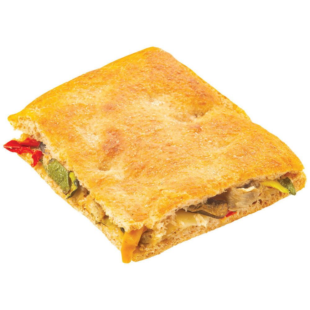 Schiacciata integrale con ripieno di verdure