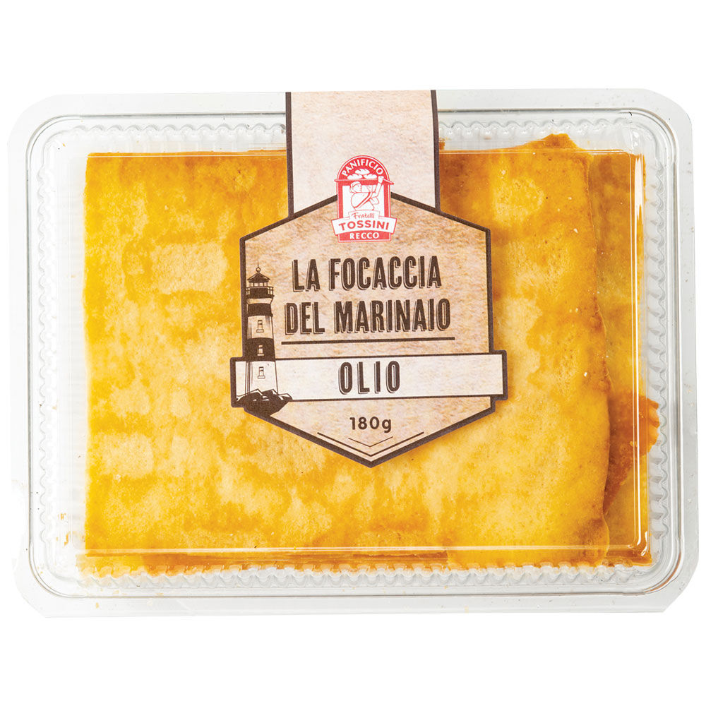 Focaccia croccante all'olio 180 gr