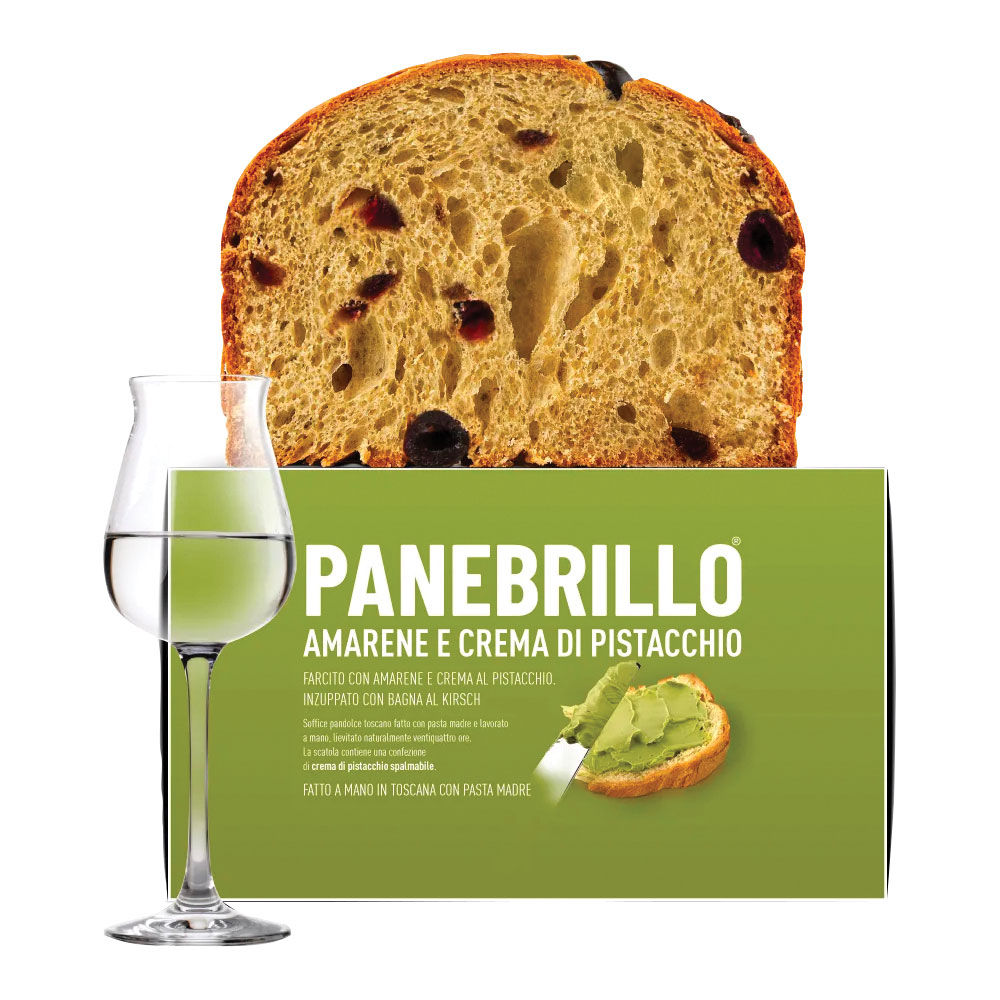 Panebrillo con amarene e crema di pistacchio 500 gr