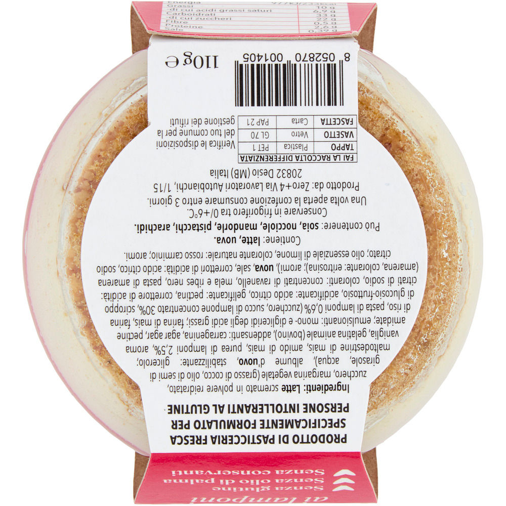 Mousse al lampone senza glutine 110 gr - Immagine 71