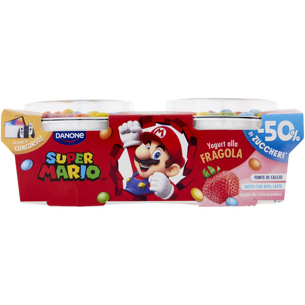 Yogurt alla fragola con confettini 2 pz 220 gr