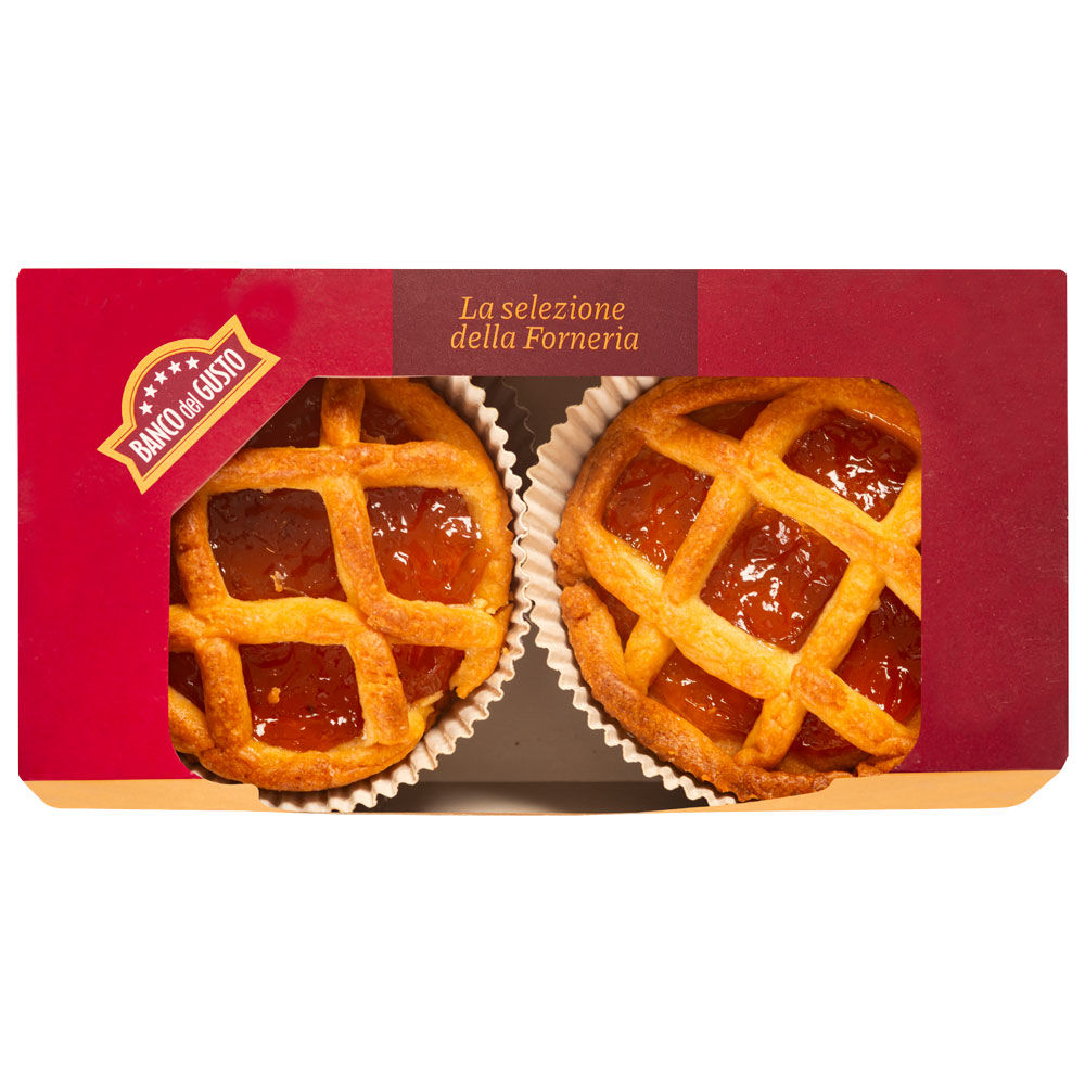 Crostatine all'albicocca 4 pz 280 gr