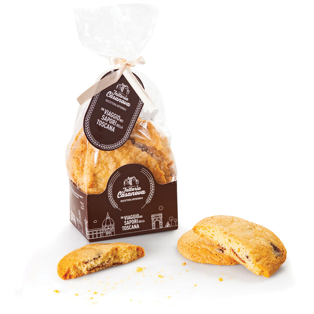 Biscotti artigianali con ripieno di cioccolato 3 pz 250 gr - Immagine 01