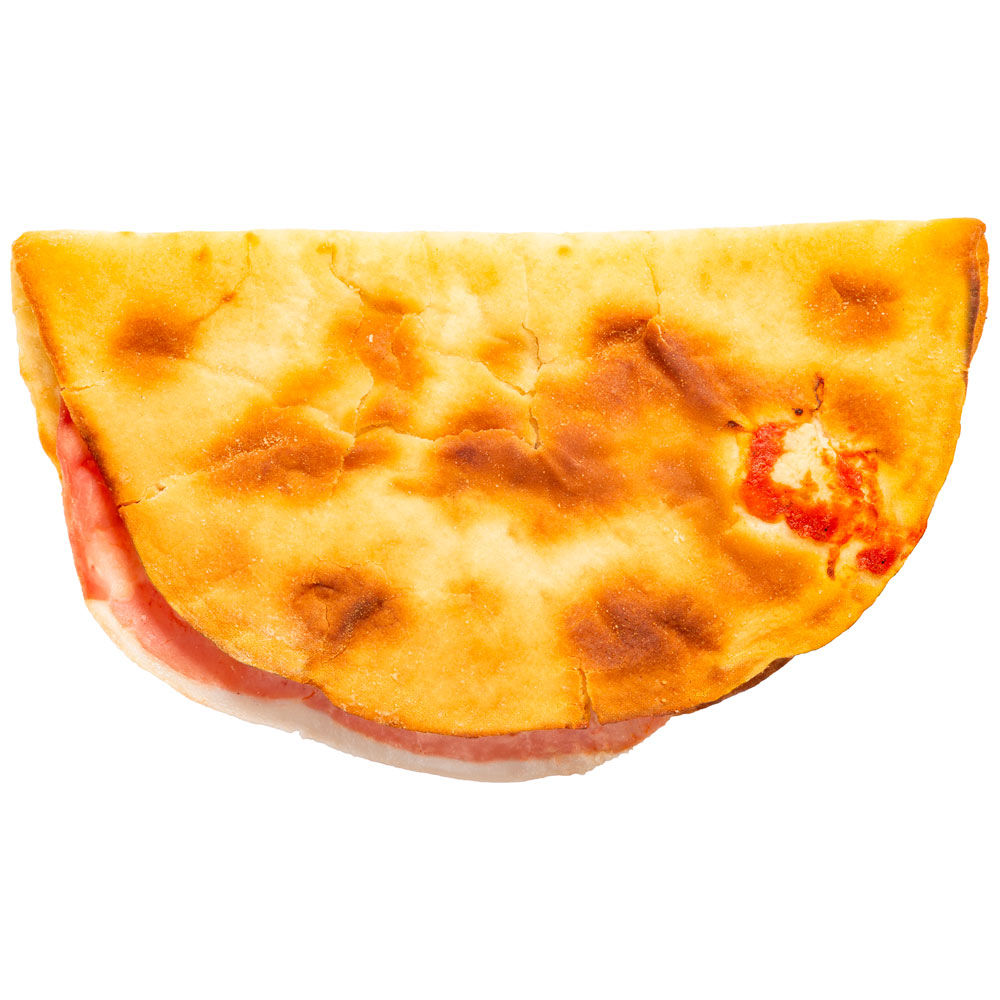 Lunetta con prosciutto cotto pomodoro e mozzarella