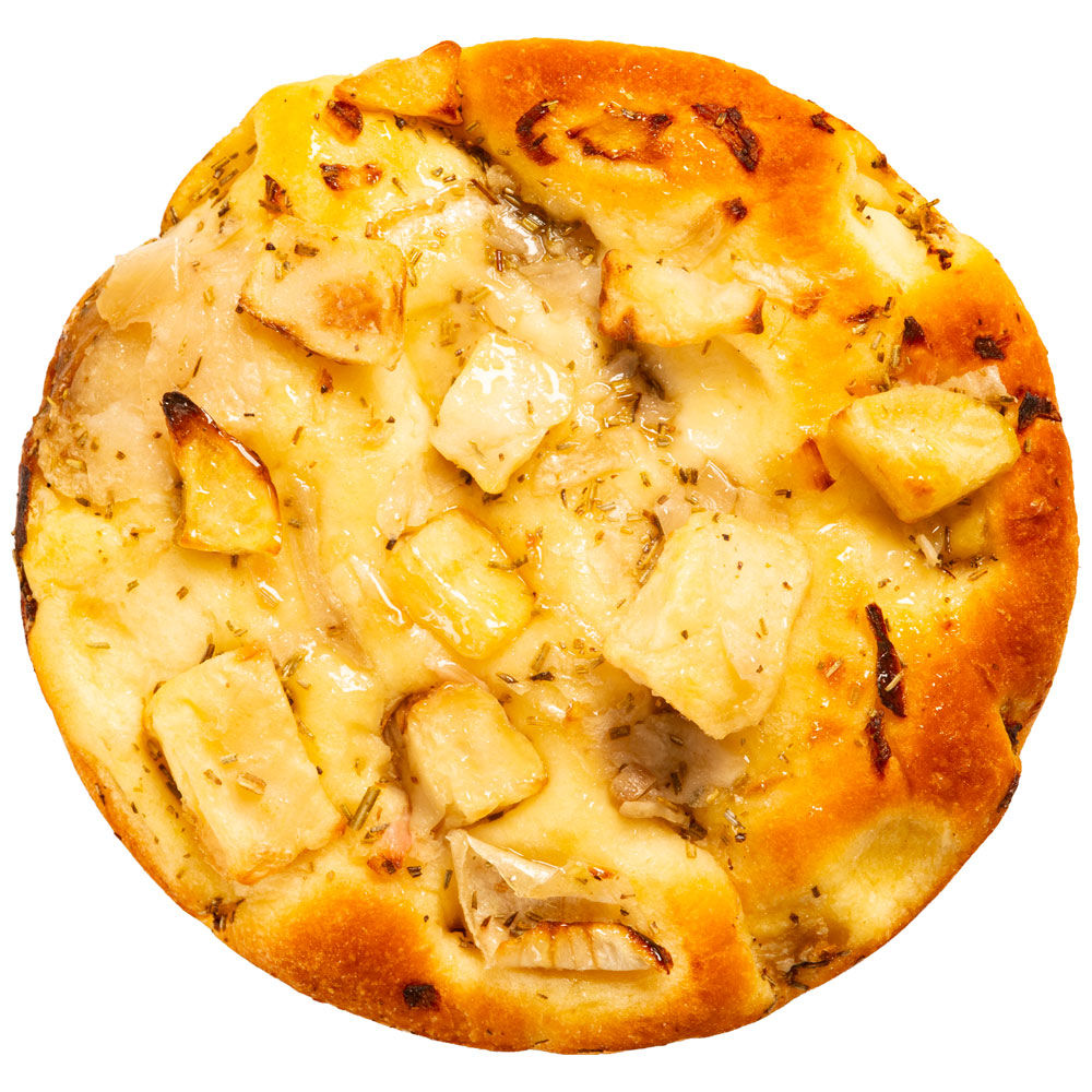 Focaccina con cipolle e patate