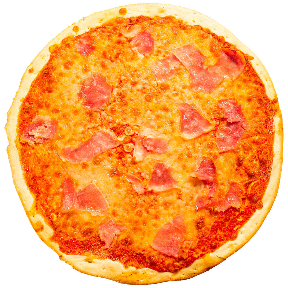 Pizza con prosciutto cotto