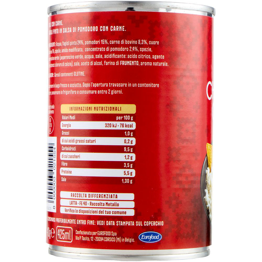 Immagine 2 di 6 del prodotto Chili con carne 410 gr