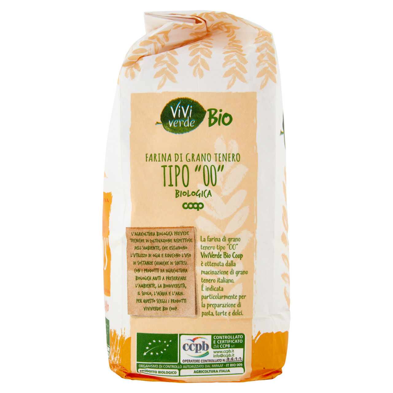 Farina di grano tenero tipo "00" biologica vivi verde 1 kg - Immagine 11