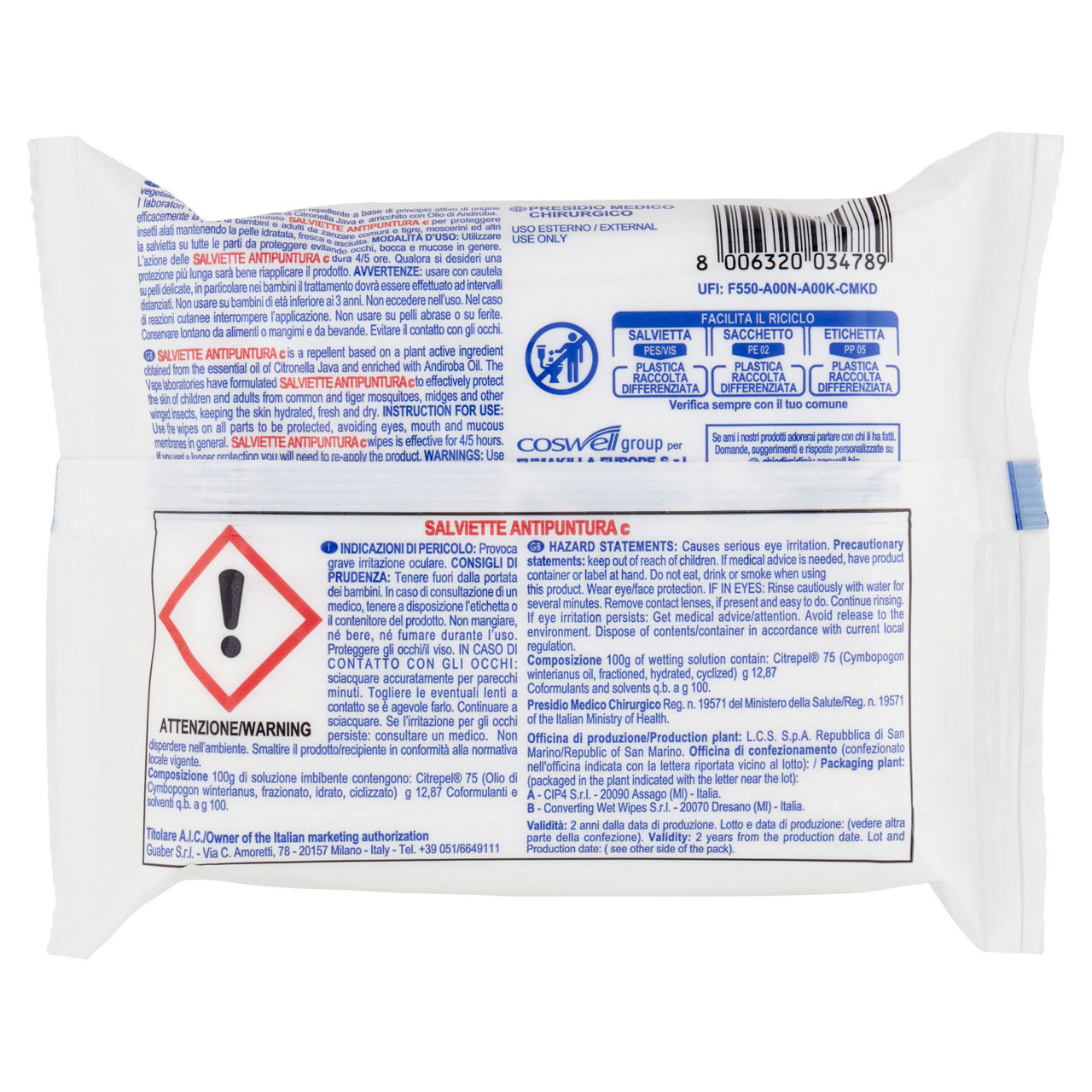 Salviette antipuntura vape derm herbal pz.15 - Immagine 31