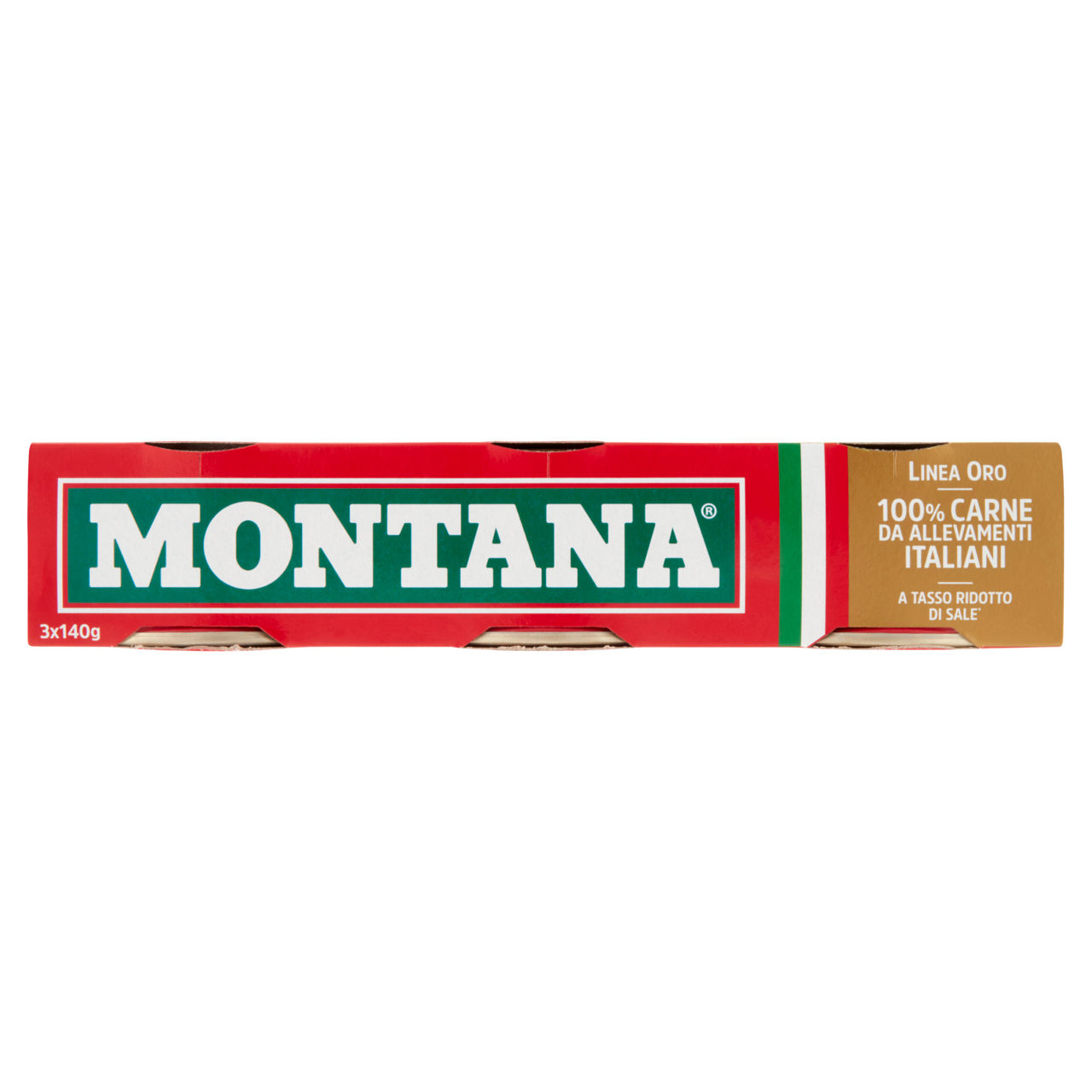 Carne in gelatina montana linea oro con pezzettoni lattina gr.140x3 - Immagine 01