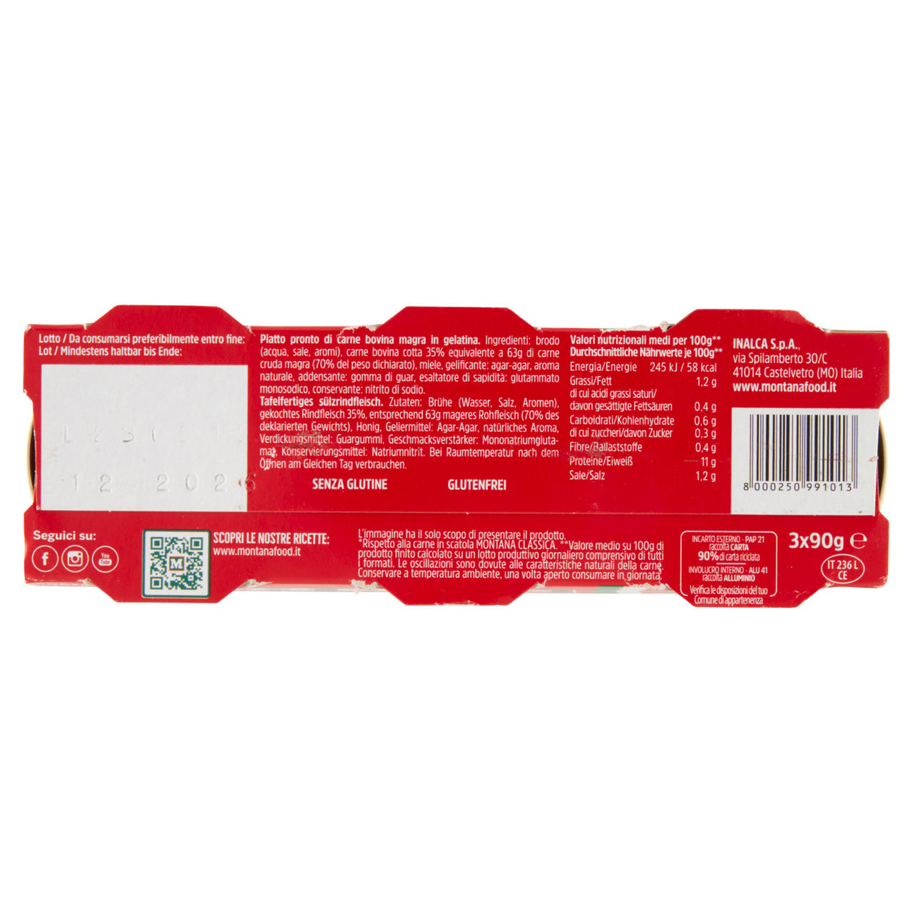 Carne in gelatina montana linea oro con pezzettoni lattina gr.90x3 - Immagine 41