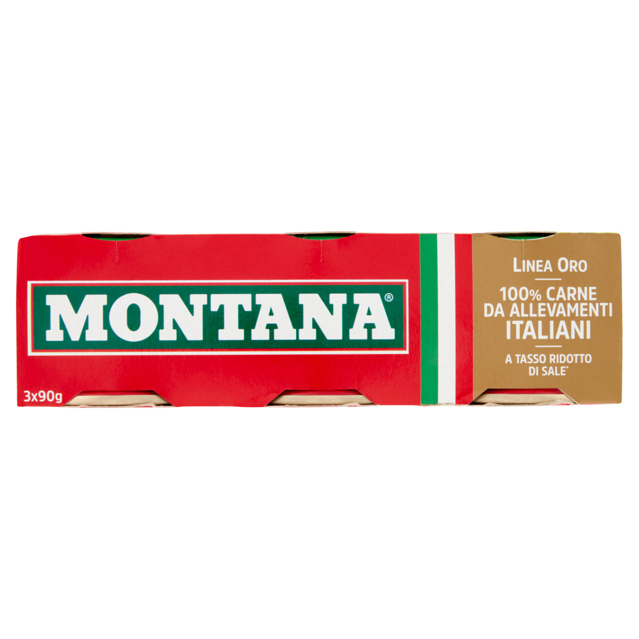 Carne in gelatina montana linea oro con pezzettoni lattina gr.90x3 - Immagine 01