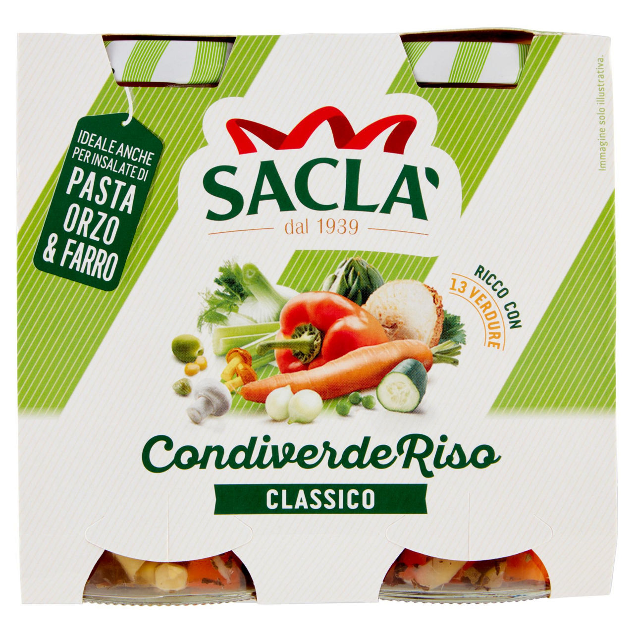Condiverde riso duo sacla' vaso vetro g 290x2 - Immagine 01