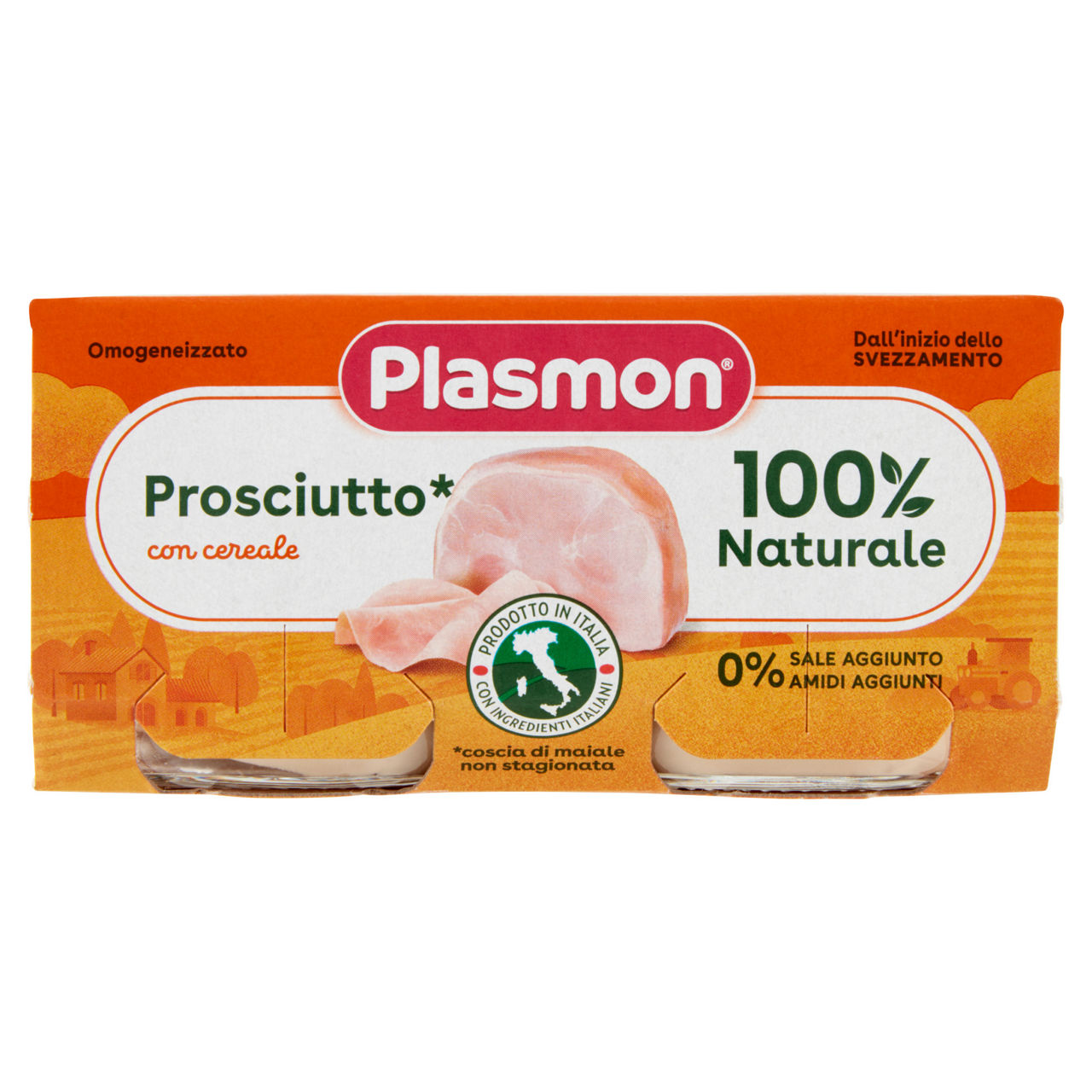 Omogeneizzato di prosciutto cotto 2 pz x 80 gr - Immagine 01