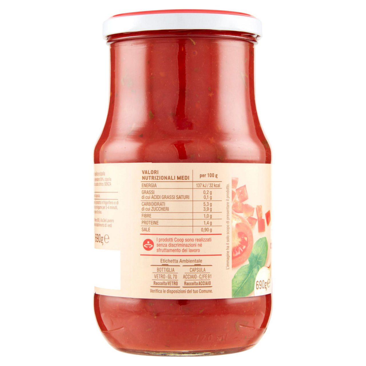 Polpa di pomodoro origine coop con basilico e cipolla bottiglia g 690 - Immagine 11