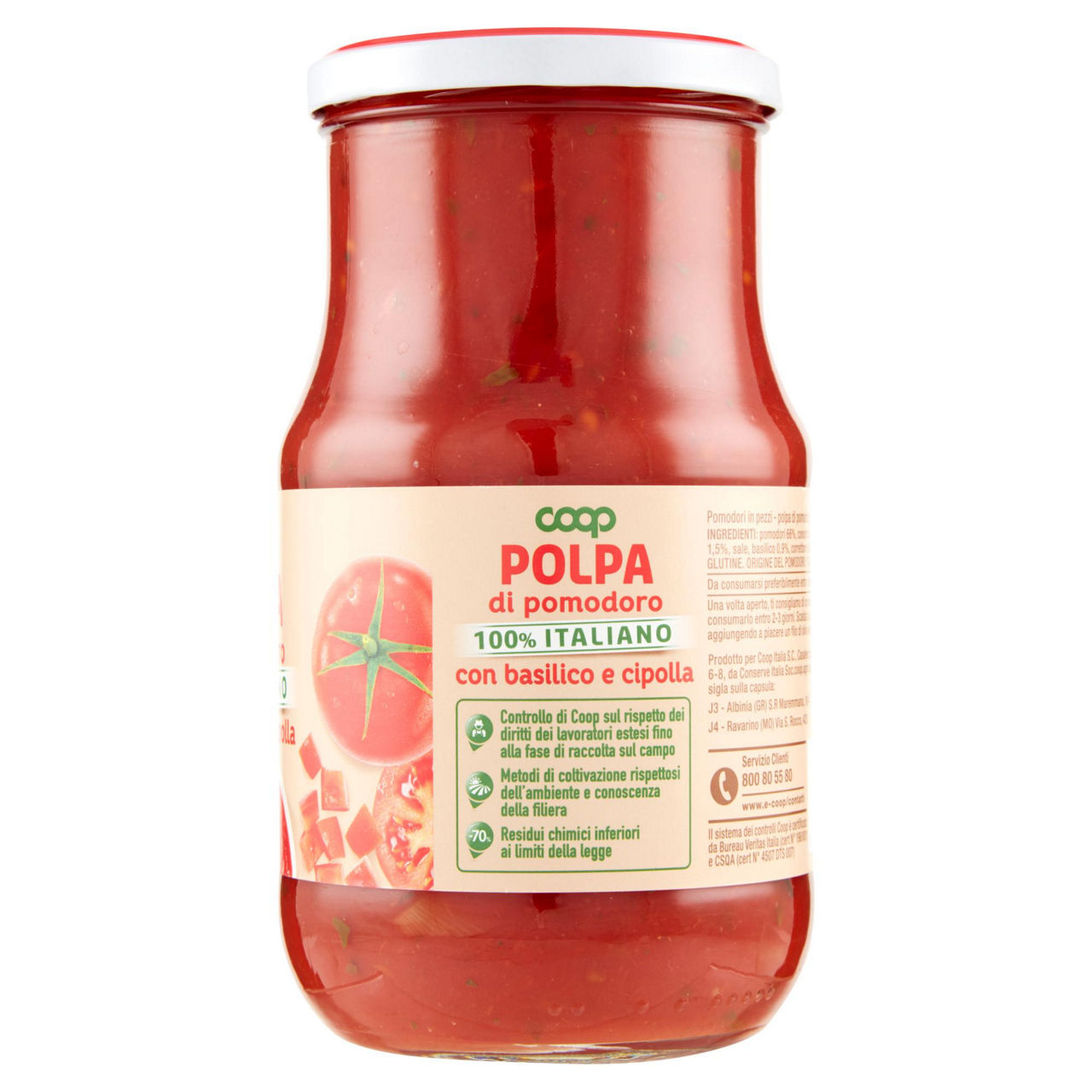 Polpa di pomodoro origine coop con basilico e cipolla bottiglia g 690 - Immagine 51