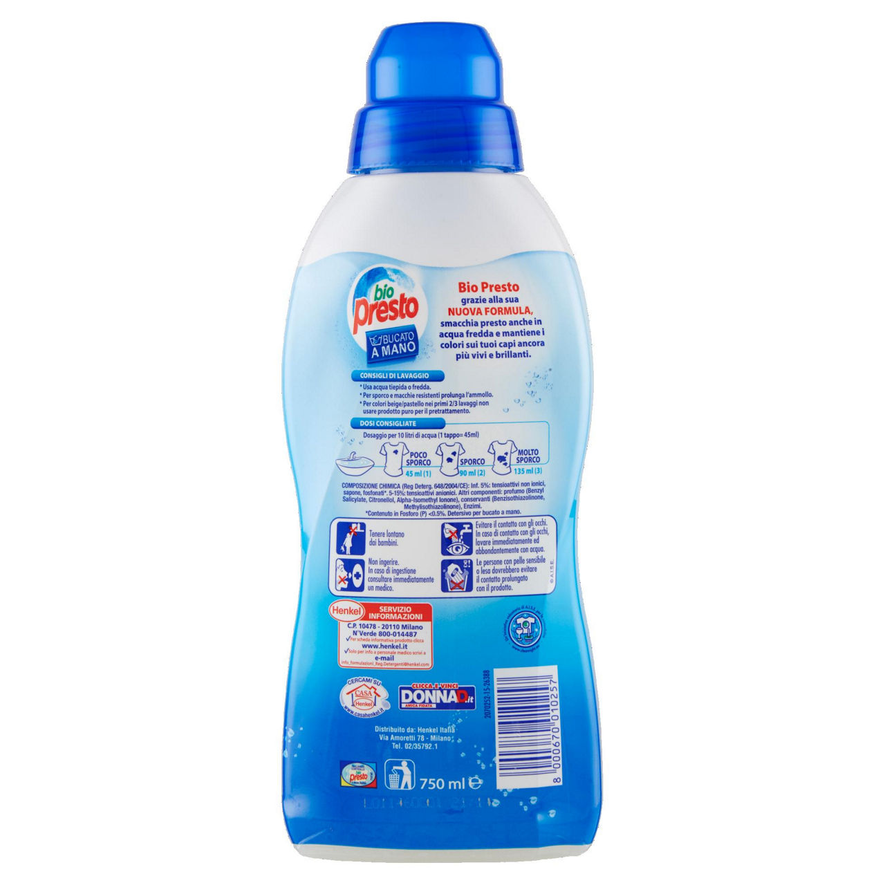 Detersivo liquido per bucato a mano bio presto ml 750 - Immagine 21