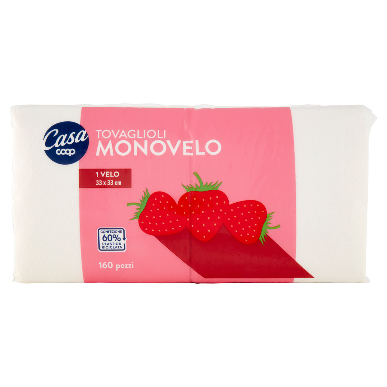 Tovagliolo coop 1 velo bianco goffrato cm.32x33 fsc incarto pz 160