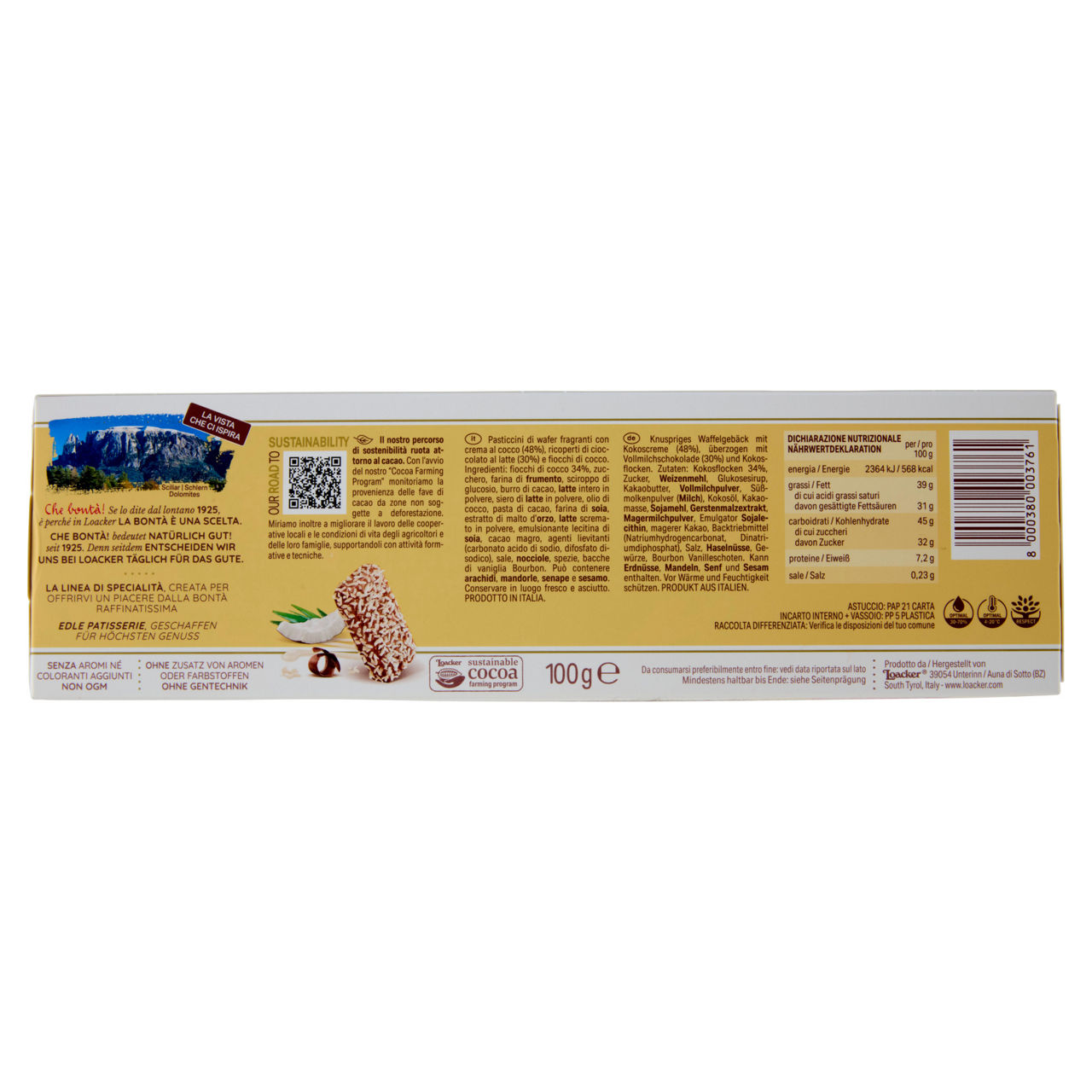 Wafer patisserie coconut loacker scatola gr.100 - Immagine 31