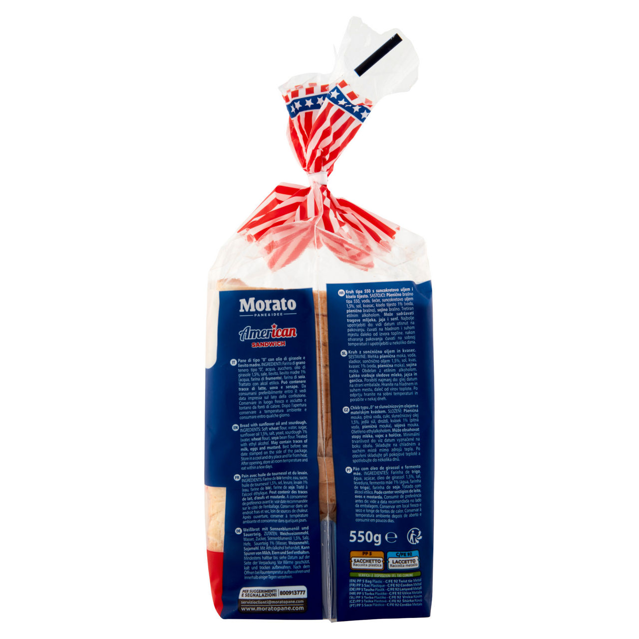 Pane a fette bianco american sandwich 550 gr - Immagine 51