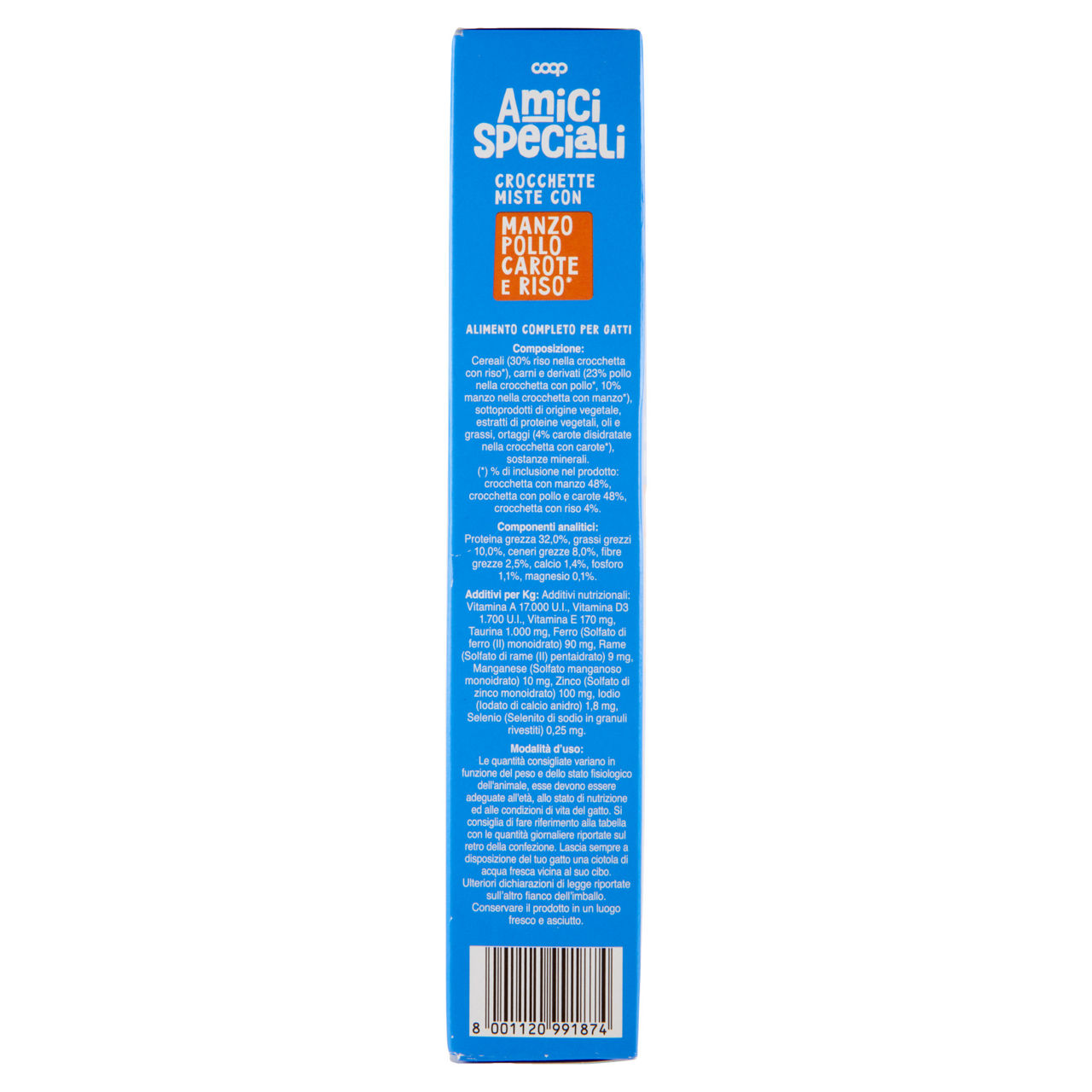 Crocchette per gatti manzo/pollo/carote/riso amici speciali coop scatola g 400 - Immagine 61