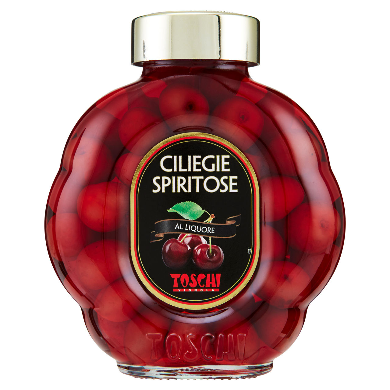 Ciliegie di vignola toschi al liquore vaso orologio g 500