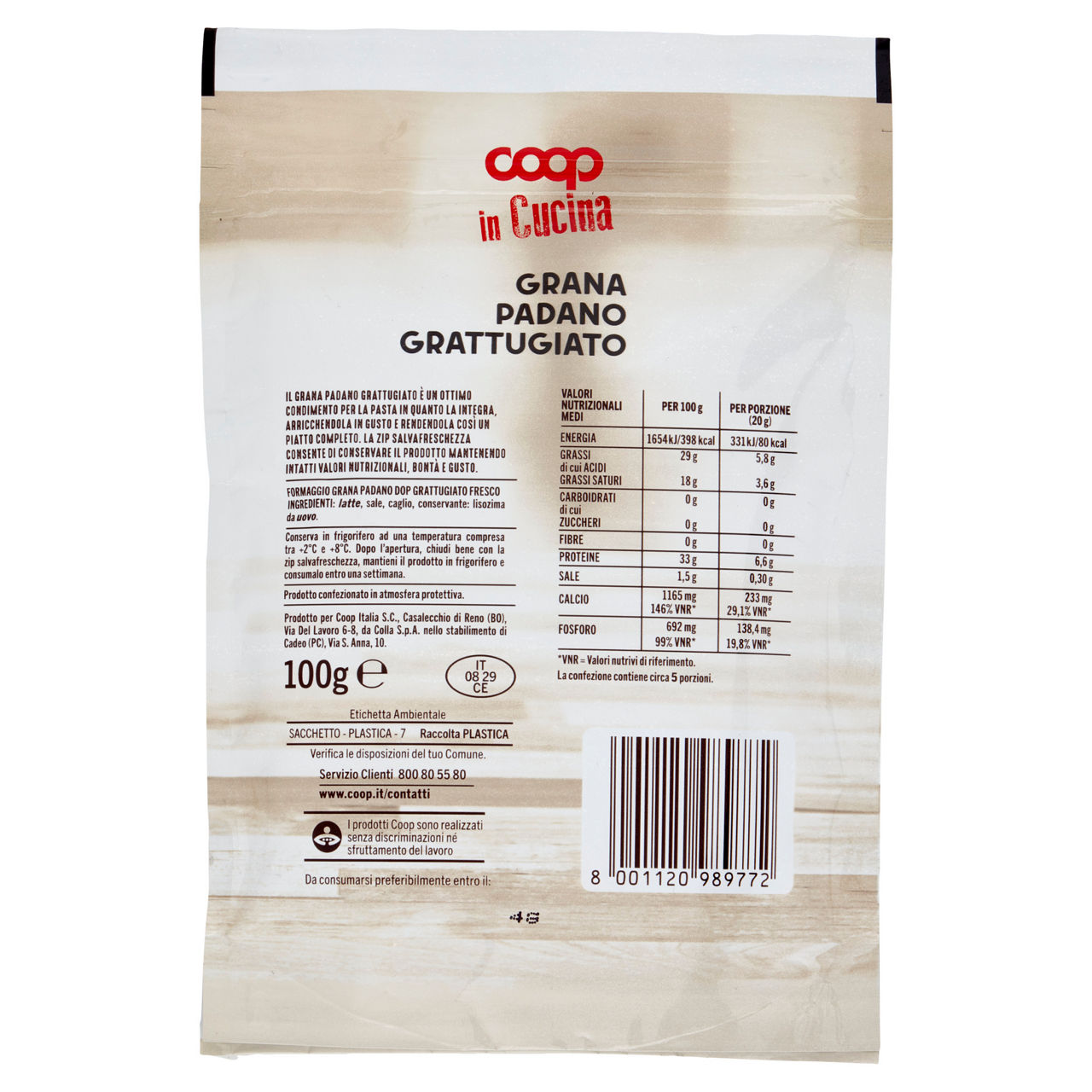 Grana Padano DOP grattugiato 100 gr - Immagine 81