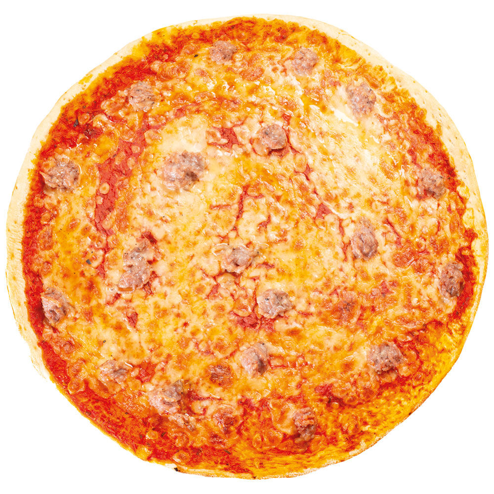 Pizza alla salsiccia a spicchi