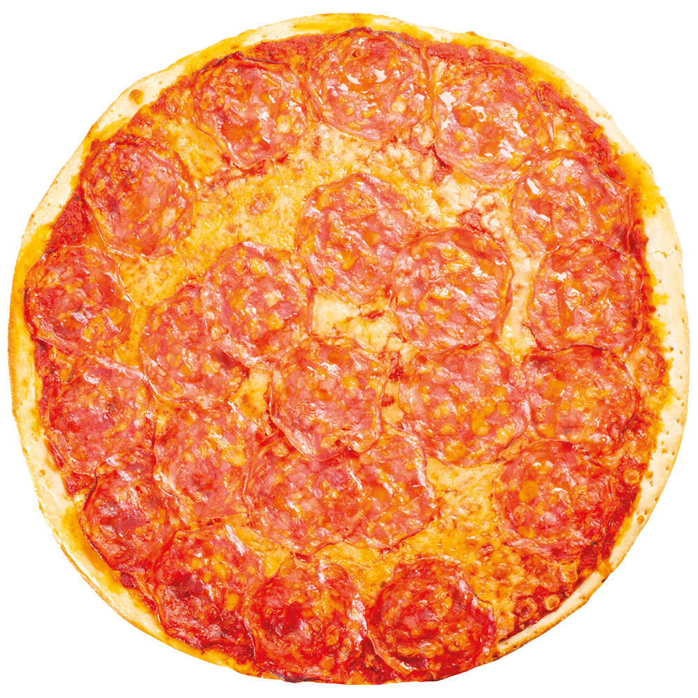 Pizza al salamino piccante a spicchi