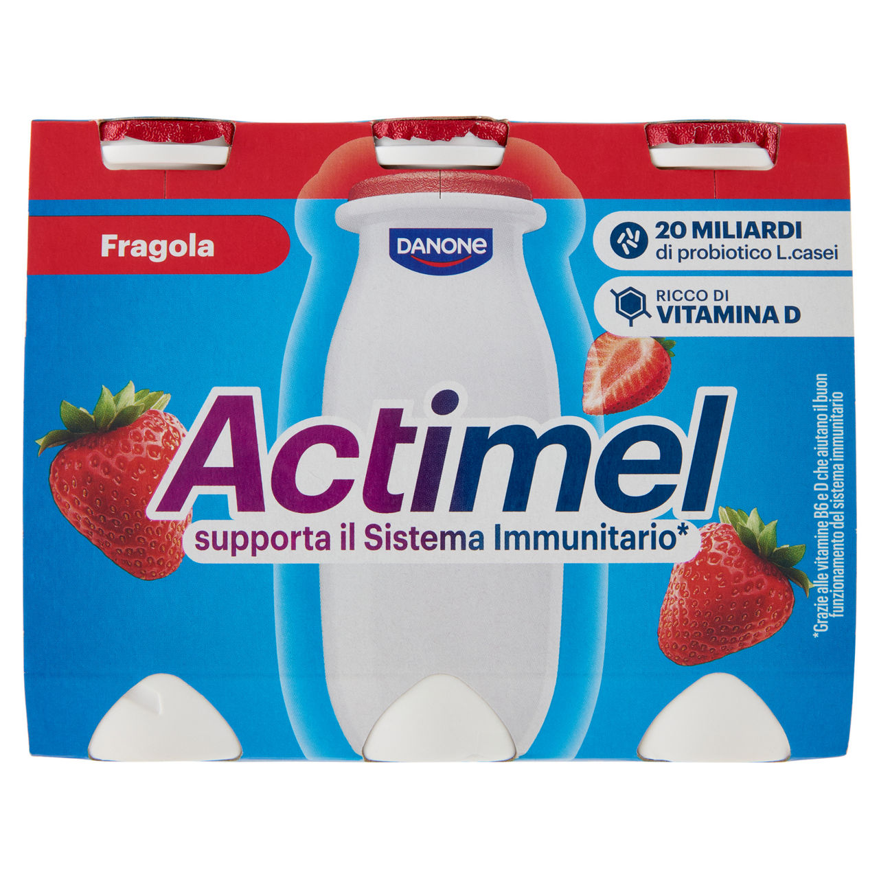 Probiotico da bere alla fragola 6 pz da 100 gr - Immagine 01