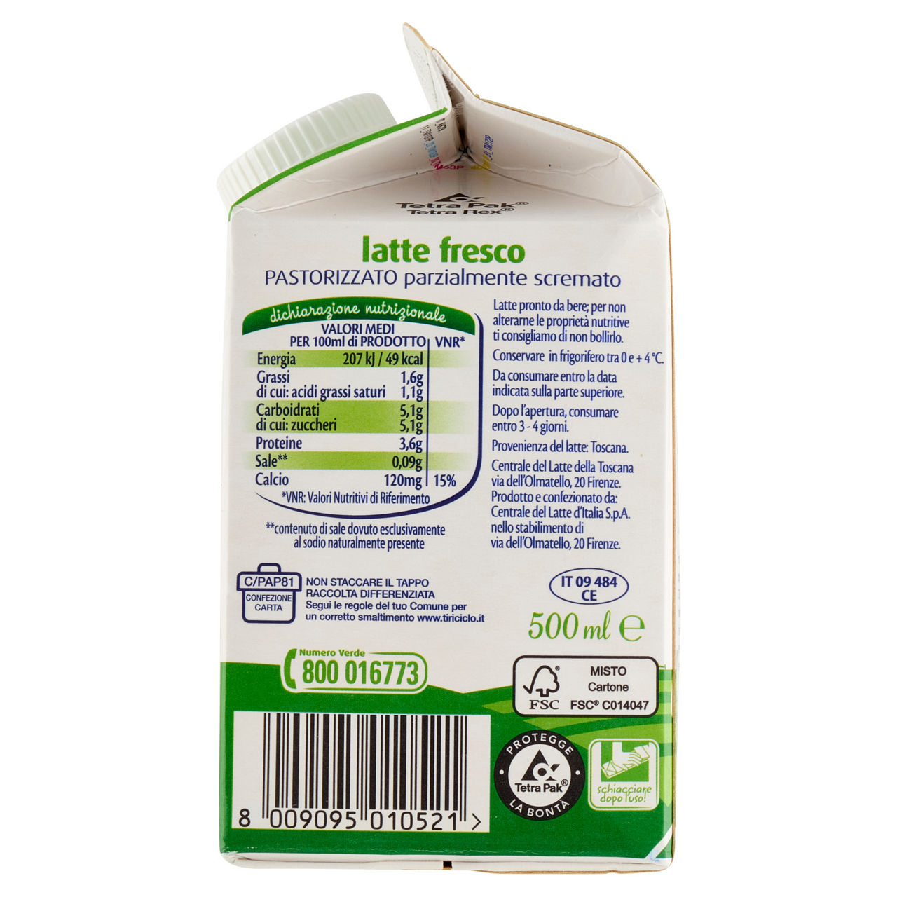 Latte fresco parzialmente scremato 500 ml - Immagine 21