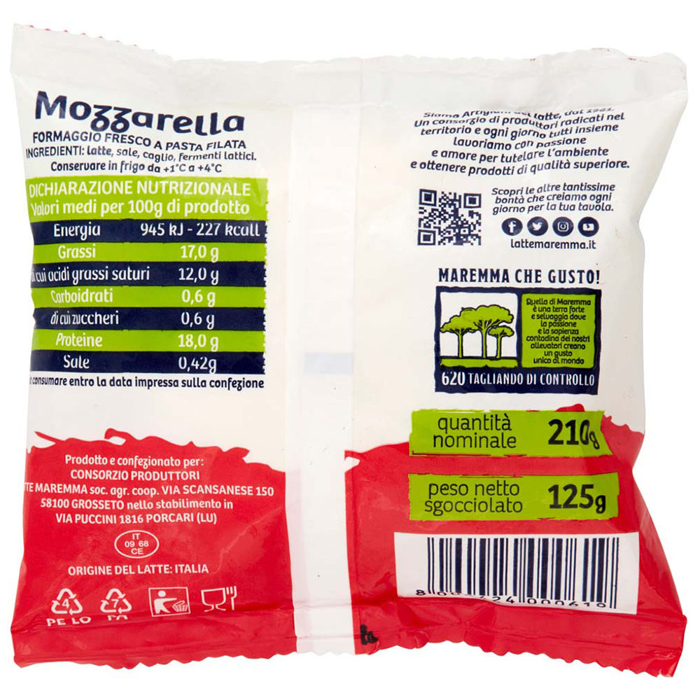 Mozzarella con latte di Maremma 125 gr - Immagine 21
