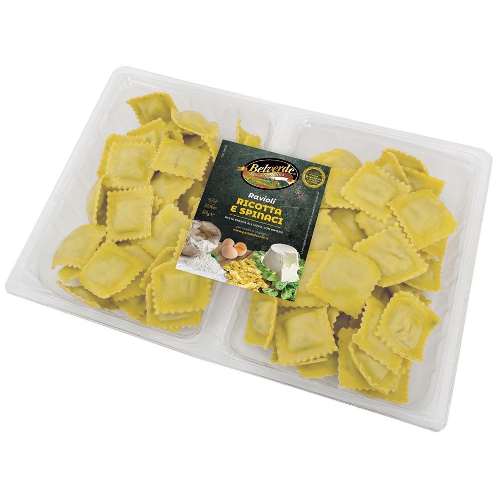 Ravioli freschi ricotta e spinaci 500 gr - Immagine 01