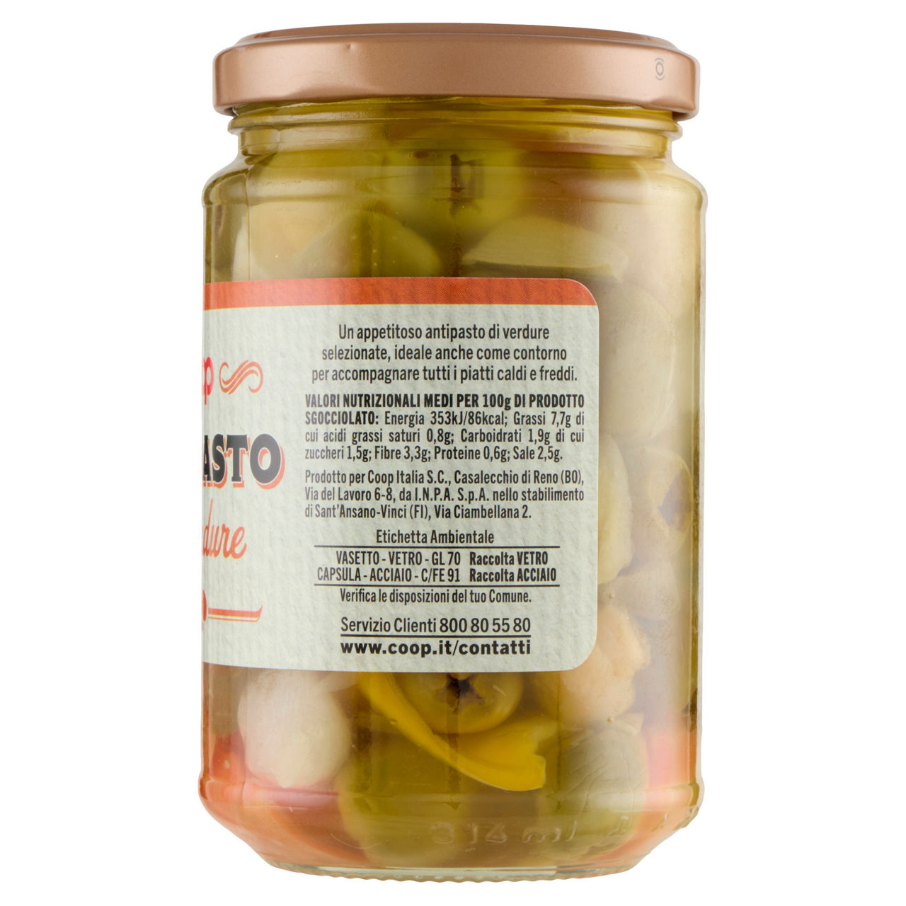 Antipasto coop in olio di semi girasole vaso vetro gr.280 - Immagine 41