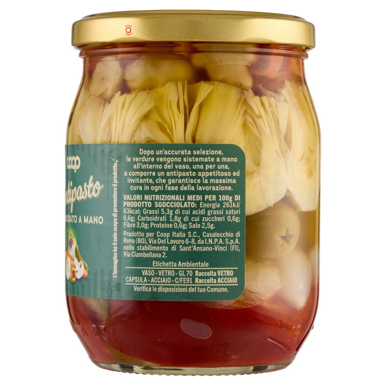 Antipasto accomodato a mano in olio di girasole 530 gr - Immagine 11