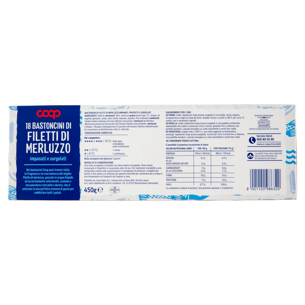 Bastoncini di filetti di merluzzo impanati e surgelati 450 gr - Immagine 61