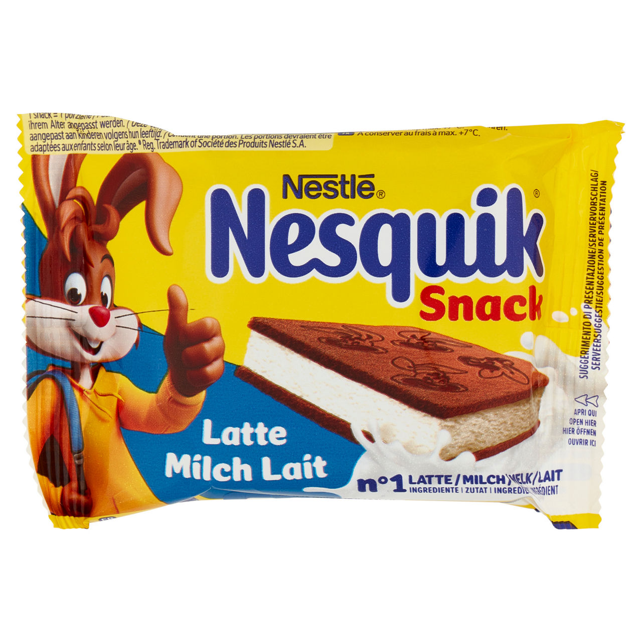 Snack di pan di Spagna con crema al latte 5 pz da 26 gr - Immagine 01