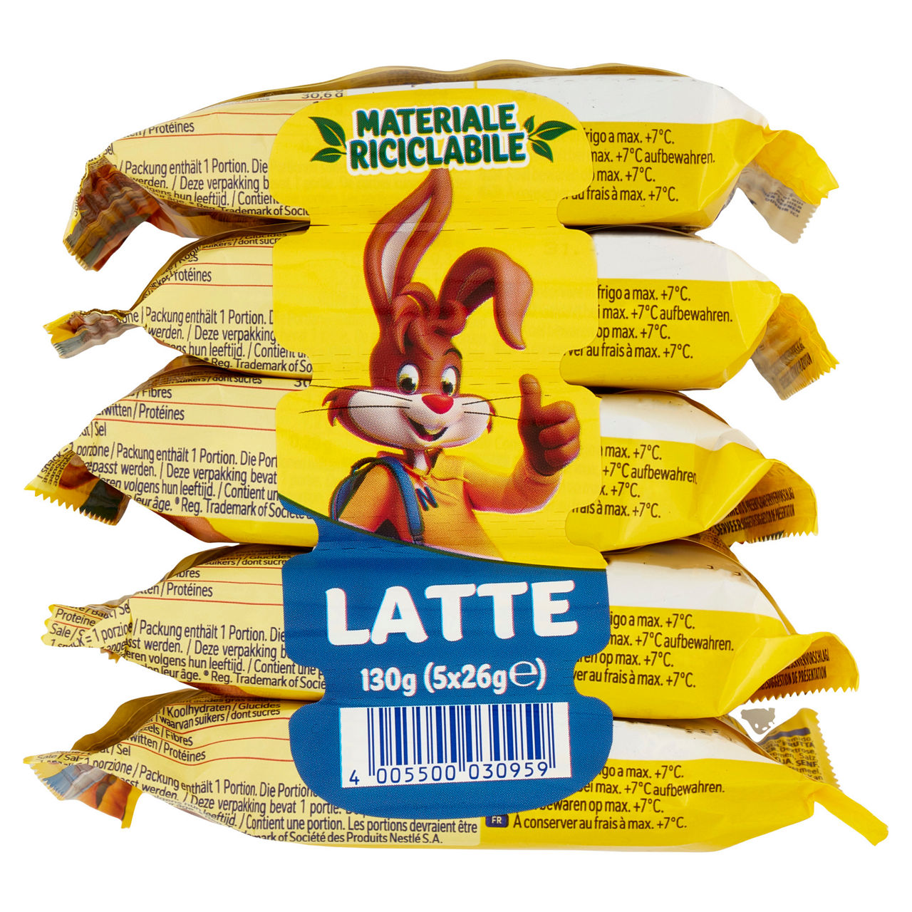 Snack di pan di Spagna con crema al latte 5 pz da 26 gr - Immagine 51