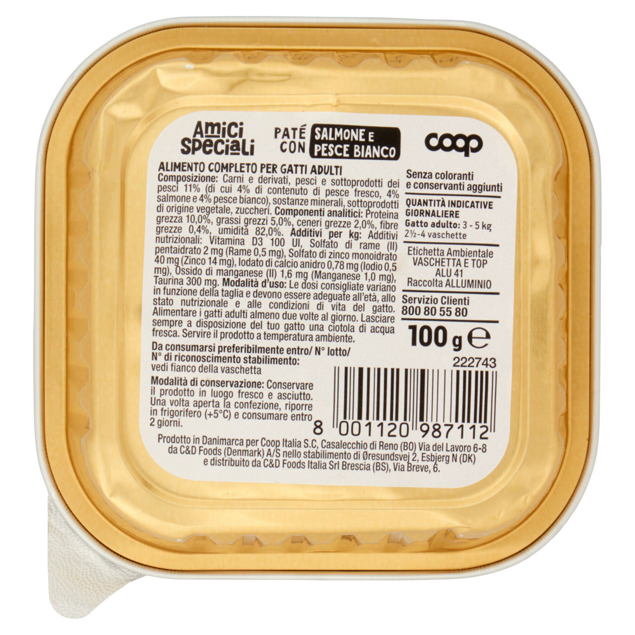 Pate per gatto coop salmone/pesce bianco amici speciali coop vaschetta 100g - Immagine 31