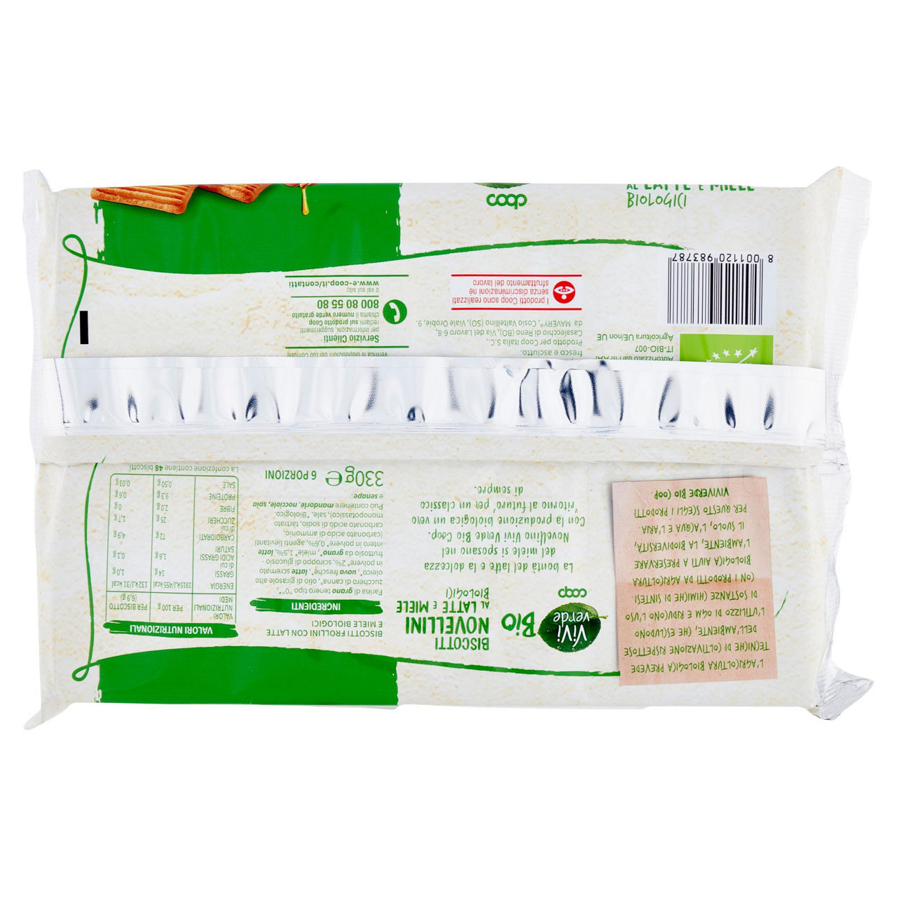 Biscotti Novellini al latte e miele bio 330 gr - Immagine 51