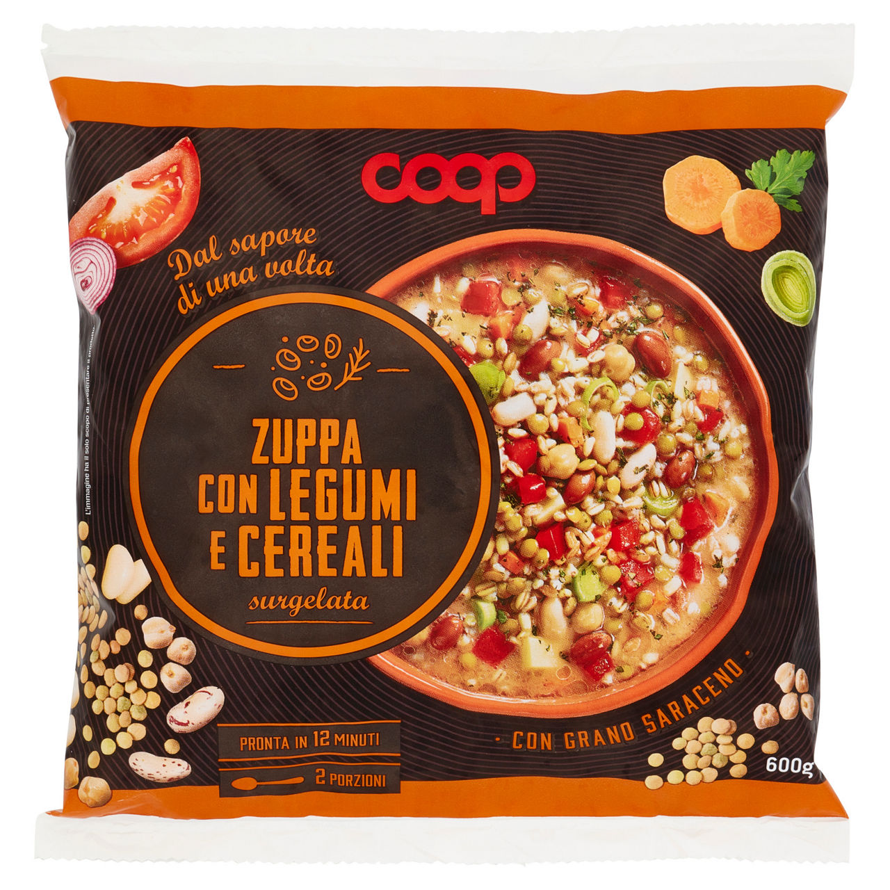 Zuppa rustica con legumi e cereali surgelata 600 gr - Immagine 01