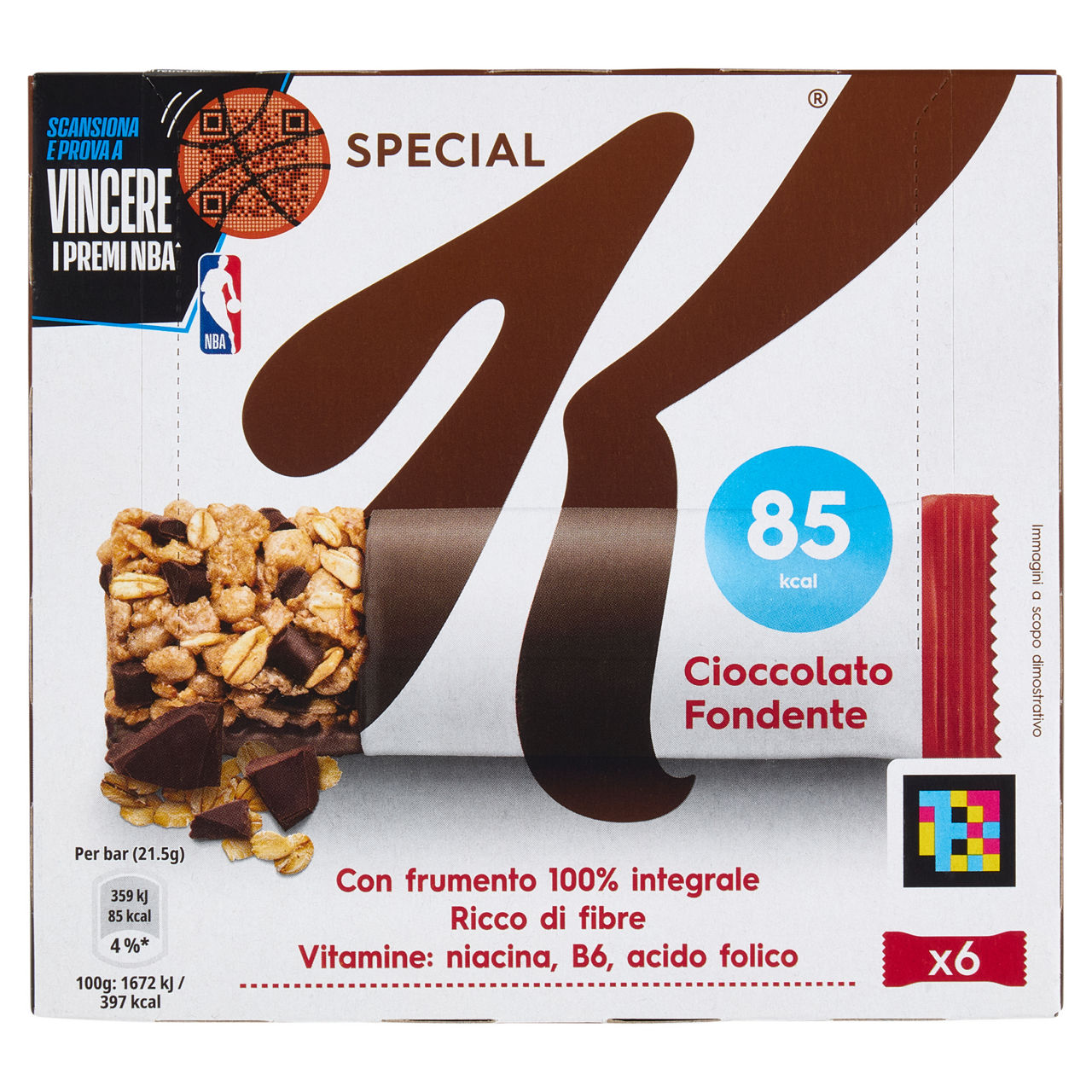 Barretta kellogg's special k cioccolato fondente scatola pz.6 gr.129 - Immagine 01
